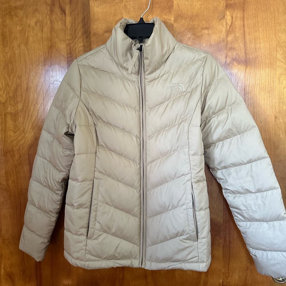 Gold/Tan North Face Puffer Coat